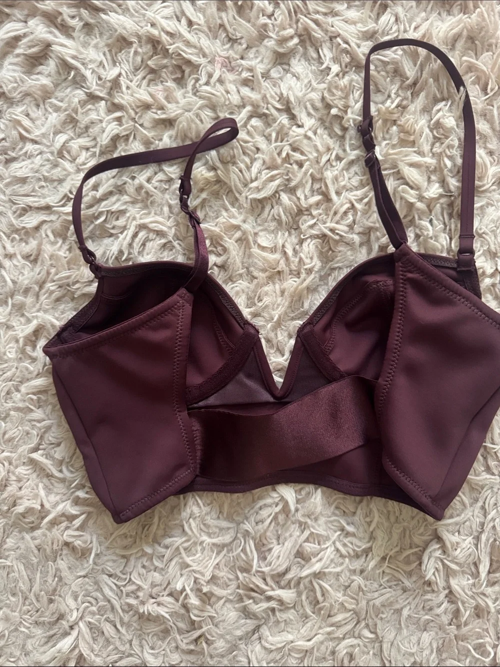 Free People Longline Bustier Bralette in Wine